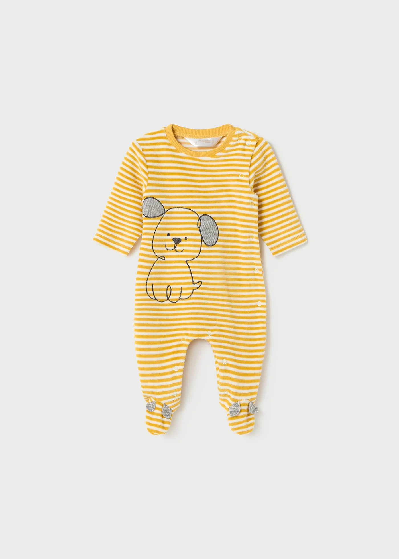 Mayoral Velour Striped Sleepsuit/Onesie Style 2754 - Honey